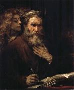 Rembrandt, The Evangelist Matthew Inspired by the Angel